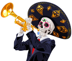 Day of the Dead Trumpet Player © Anna Velichkovsky
