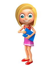 Kid girl with  Book