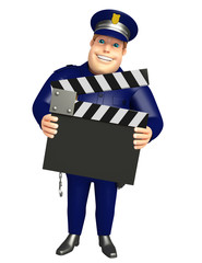 Police with Clapper board