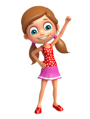 Kid girl with Funny pose