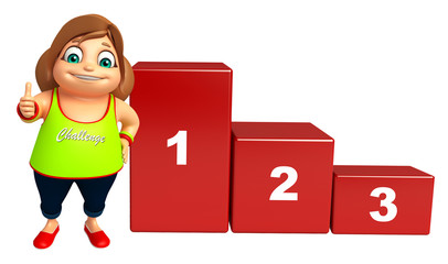 Kid girl with levels