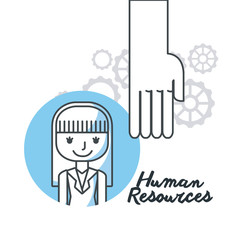 Obraz premium human resources flat line icons vector illustration design