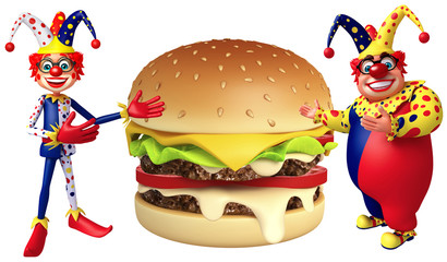 Clown with Burger