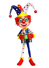 Clown with binocular