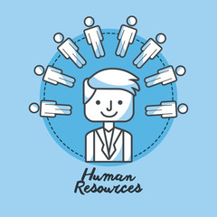 human resources flat line icons vector illustration design