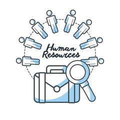 human resources flat line icons vector illustration design