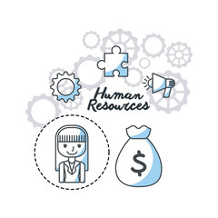 human resources flat line icons vector illustration design