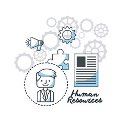human resources flat line icons vector illustration design