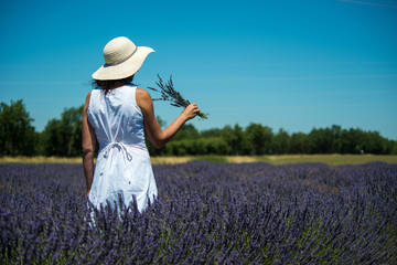 Woman in a Lavender field