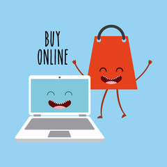 buy online character icon vector illustration design