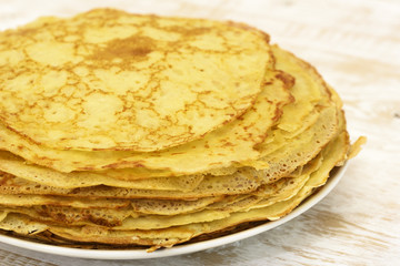 Pancakes on plate