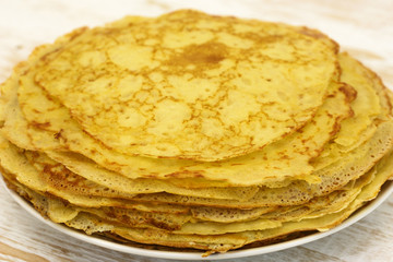 Pancakes on plate