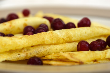 Pancakes on plate