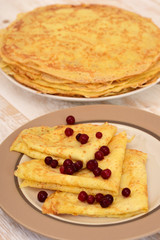 Pancakes on plate