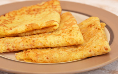 Pancakes on plate