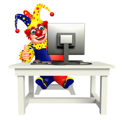 Clown with Computer
