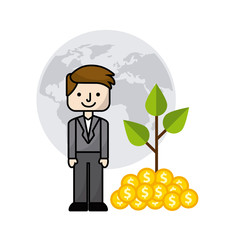 financial business flat line icons vector illustration design