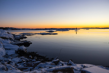 Solnedg&aring;ng i havet
