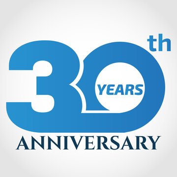 30 years anniversary logo design template
