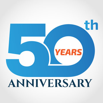50 years anniversary logo design template