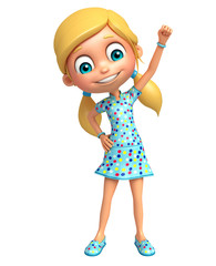 Kid girl with Funny pose