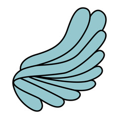 Abstract wing icon. Bird or angel theme. Isolated design. Vector illustration