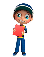 kid boy with folder