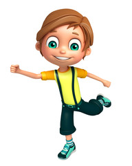 Kid boy with Running pose