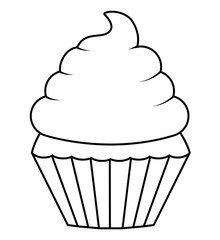 Muffin and cupcake icon. Dessert sweet and food theme. Isolated design. Vector illustration