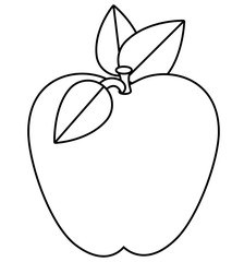 Apple silhouette icon. Healthy and organic food theme. Isolated design. Vector illustration