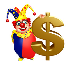 Clown with Dollar sign