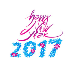 Happy new year logo and typography design.