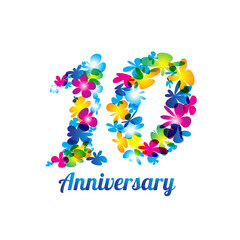 Anniversary design logo and symbol