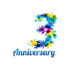 Anniversary design logo and symbol