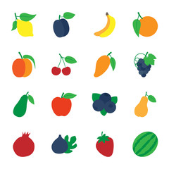 Fruits vector icons