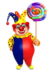 Naklejka premium Clown with Lollypop