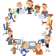 会社員集合