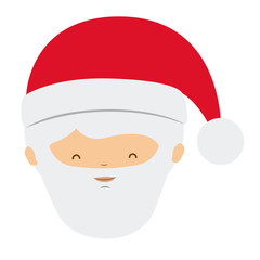 Santa cartoon icon. Merry Christmas season decoration figure theme. Isolated design. Vector illustration