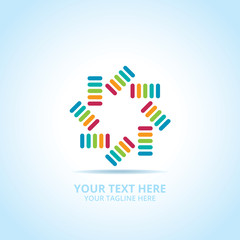 Abstract geometry logo, design concept, emblem, icon, flat logotype element for template.