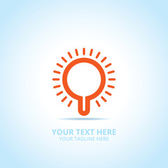 Abstract idea logo, design concept, emblem, icon, flat logotype element for template.