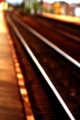 Fototapeta na wymiar Rail blurry-The way is not clear