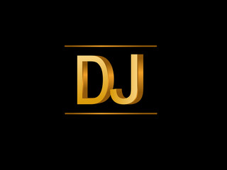 DJ Initial Logo for your startup venture