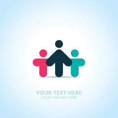Fototapeta premium Abstract family logo, design concept, emblem, icon, flat logotype element for template.