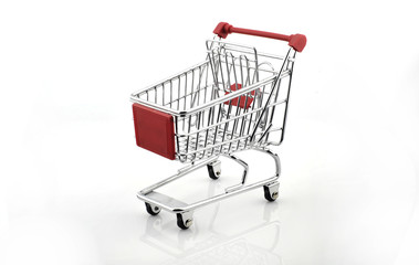 Shopping cart, isolated on white