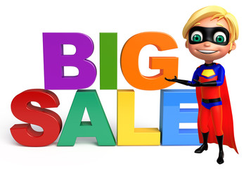 Superboy with Bigsale sign