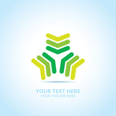 Abstract power logo, design concept, emblem, icon, flat logotype element for template.