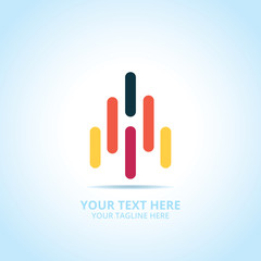 Abstract power logo, design concept, emblem, icon, flat logotype element for template.