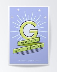 Fototapeta premium Christmas Alphabet Set : Vector Illustration