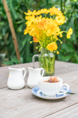 english tea on the table