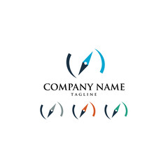 Compass Navigation Icon Logo Vector